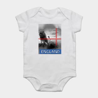 England soccer Football flag lion p1 Baby Bodysuit